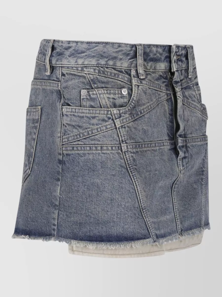 Rick Owens Drkshdw Denim Knee-Length Midi Skirt