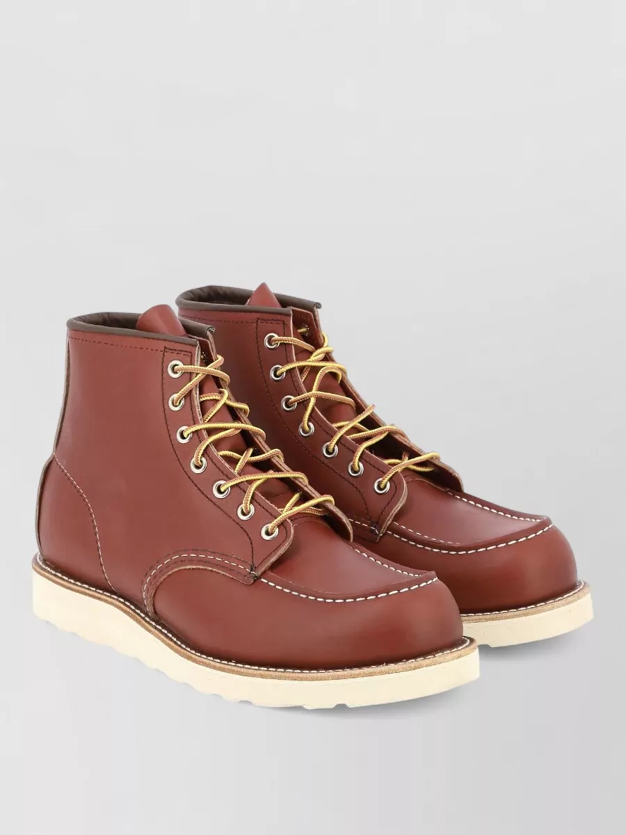 Red Wing Shoes Classic Moc Lace-up Boots For Men In Brown