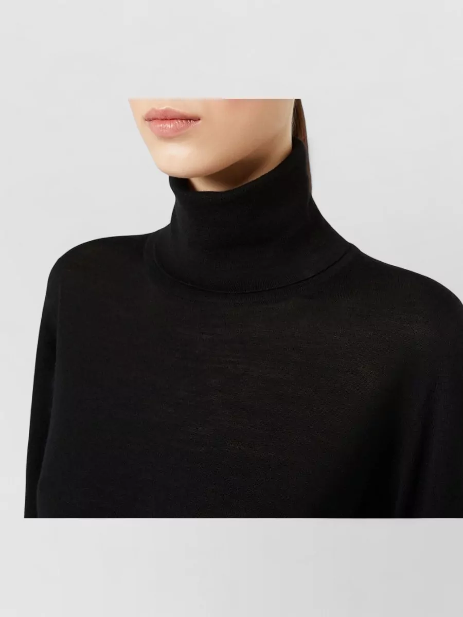 Max Mara Wool Turtleneck Fine-Knit Sweater