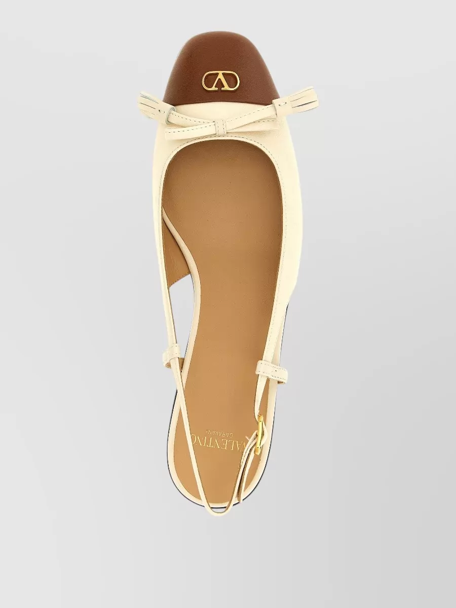 Valentino Garavani Leather Slingback Ballet Flats