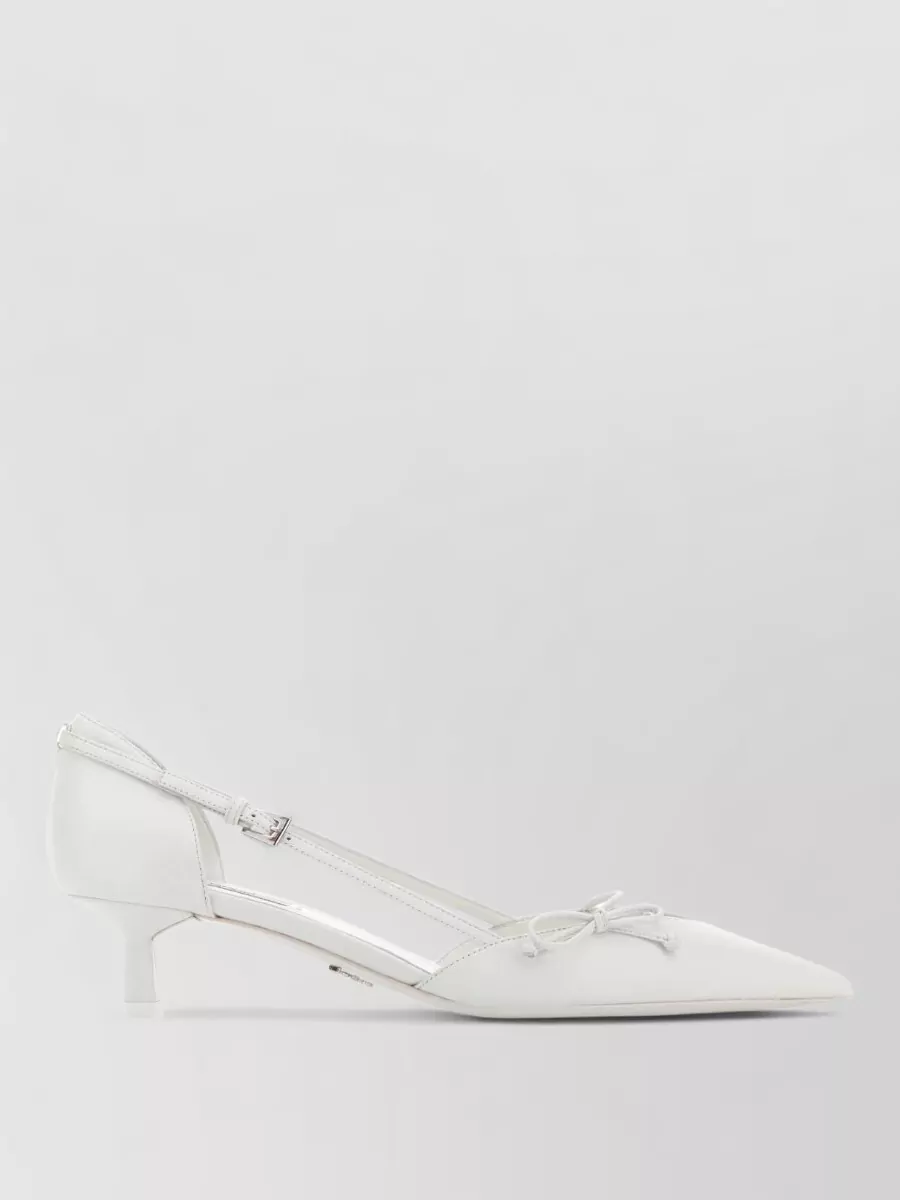Prada Leather Ballerina Pumps