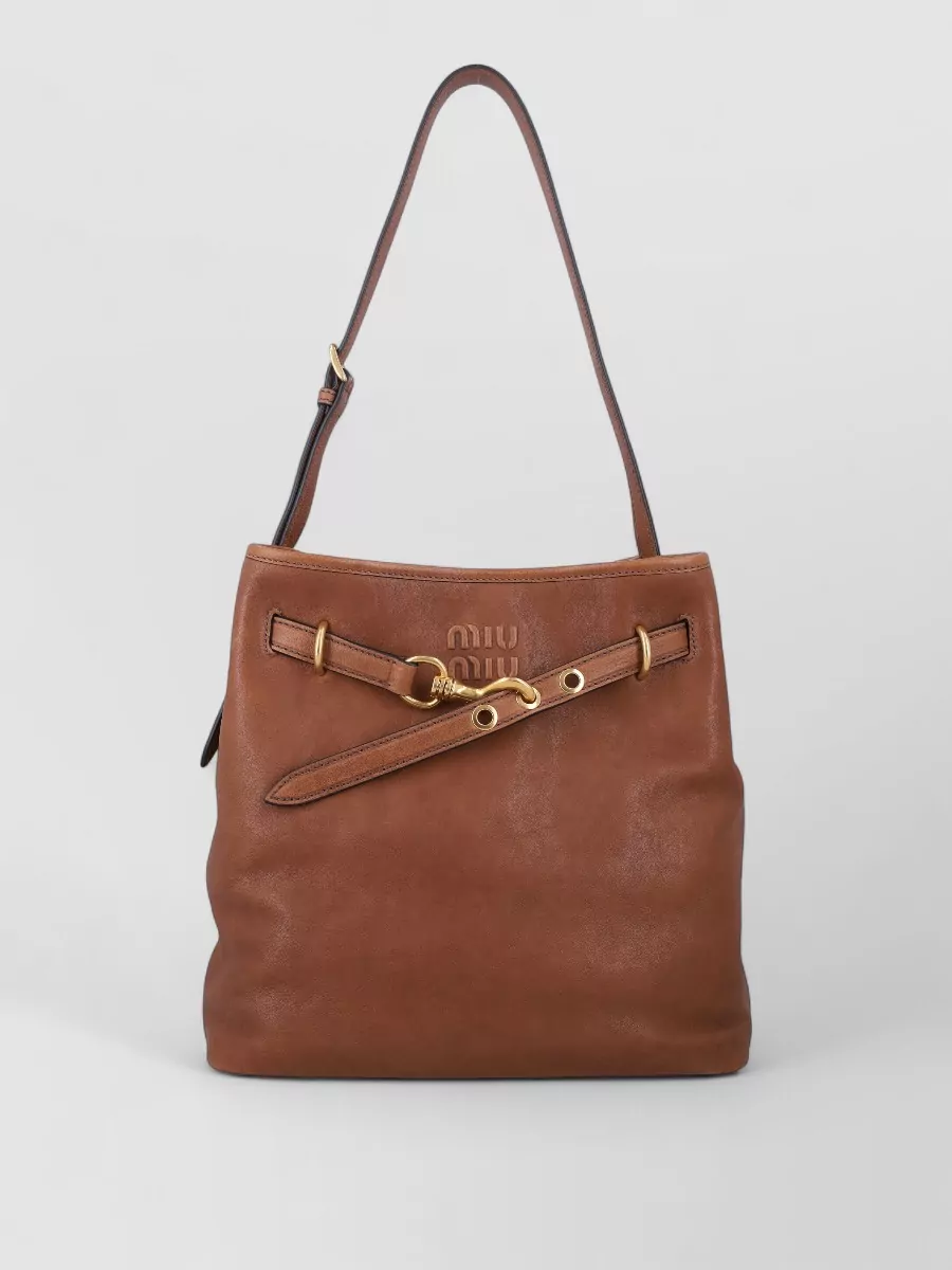 Miu Miu Aventure Leather Shoulder Bag