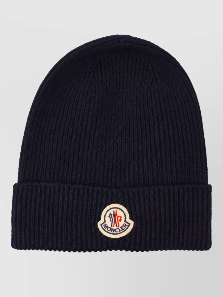 Moncler ribbed wool beanie