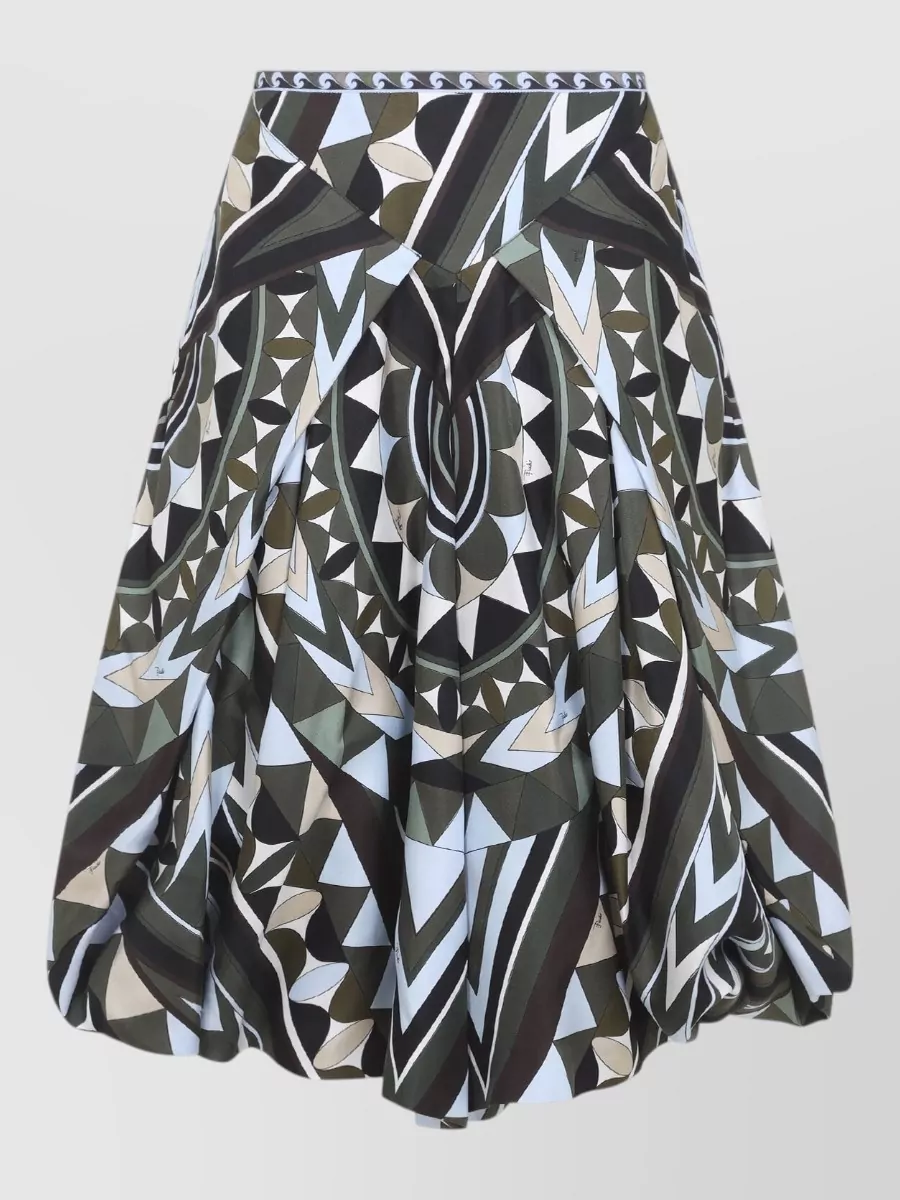 Pucci silk printed wide-leg cropped pants