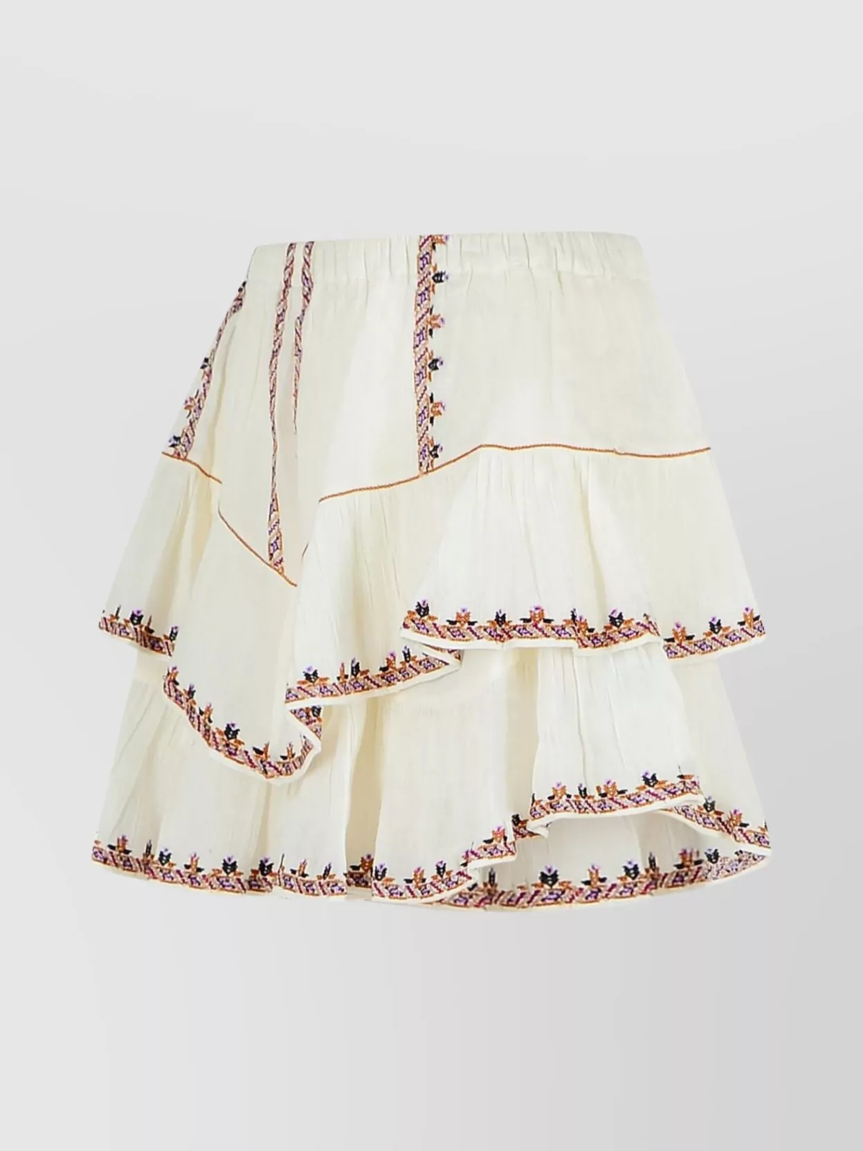 Isabel Marant Etoile Layered Cotton Shorts Elastic Waistband