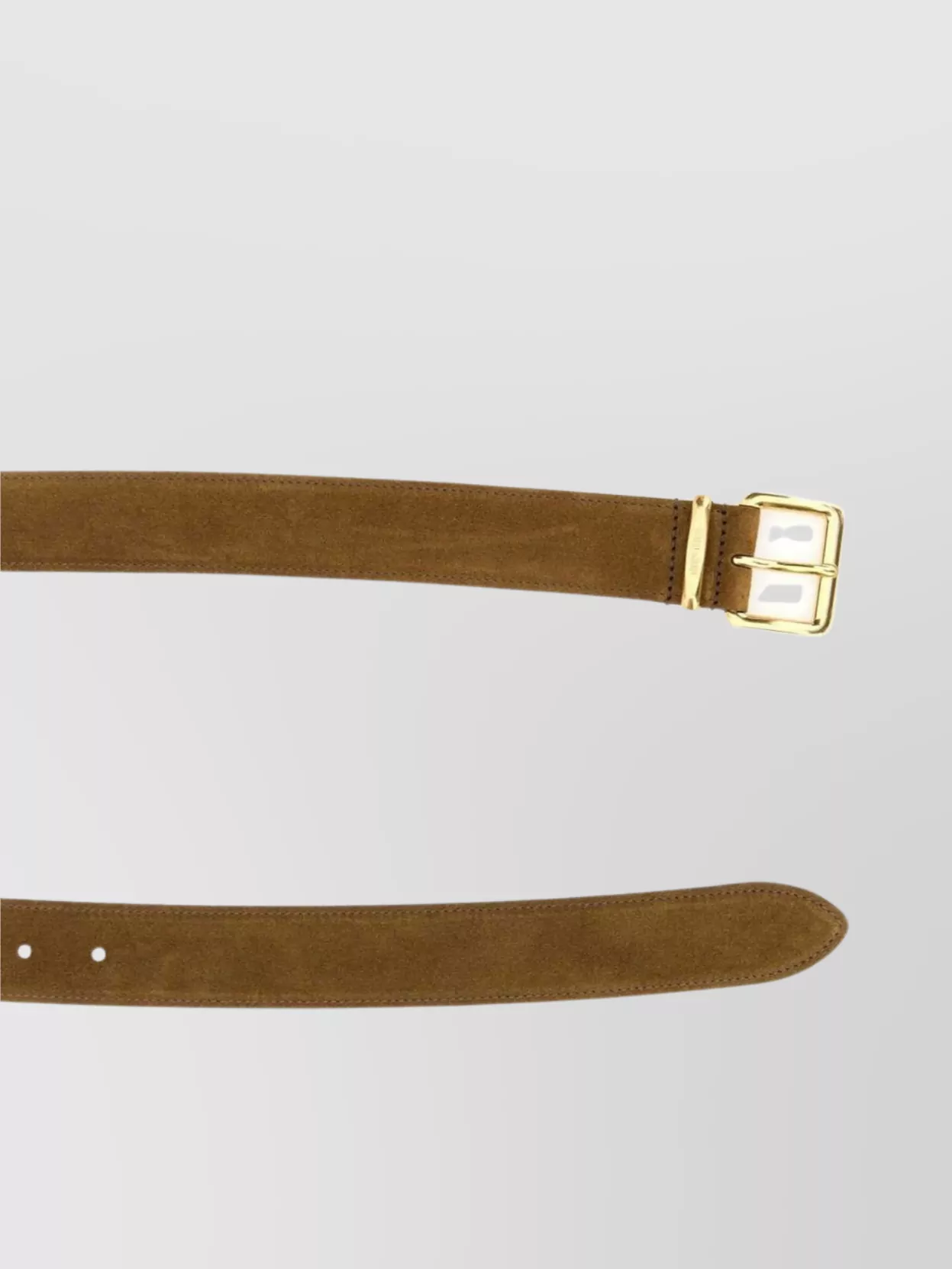 Miu Miu Belt Suede Gold-tone Buckle