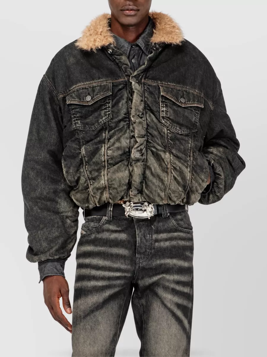 Diesel Ruffled Denim Jacket