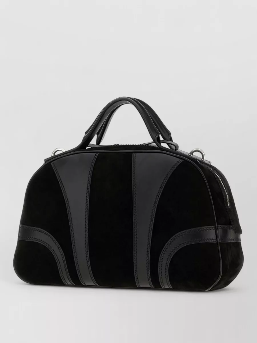 Dries Van Noten Suede And Leather Travel Bag