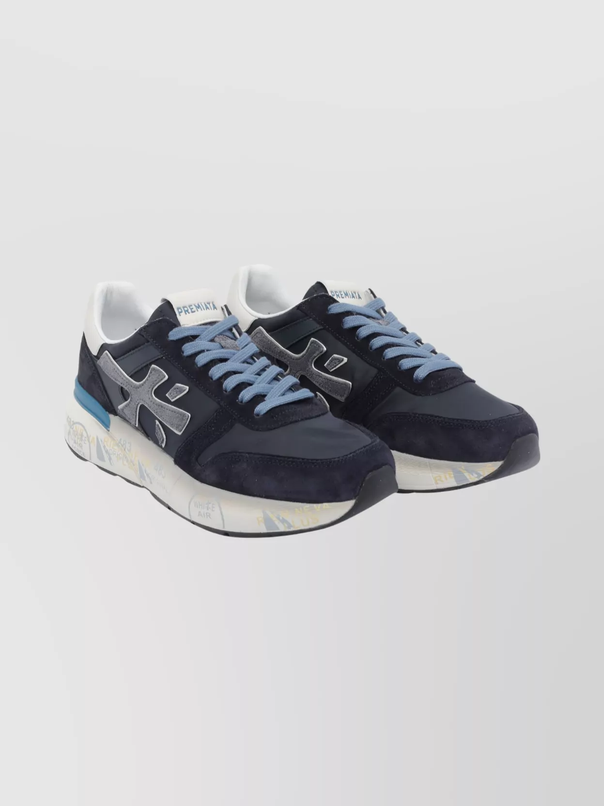 Premiata Casual Lace-up Sneakers Contrasting Sole In Multi