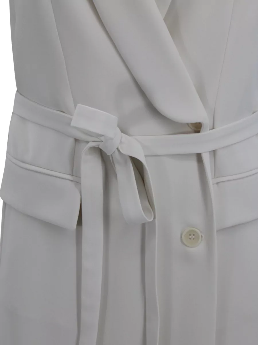 Parosh Sleeveless Belted Maxi Dress