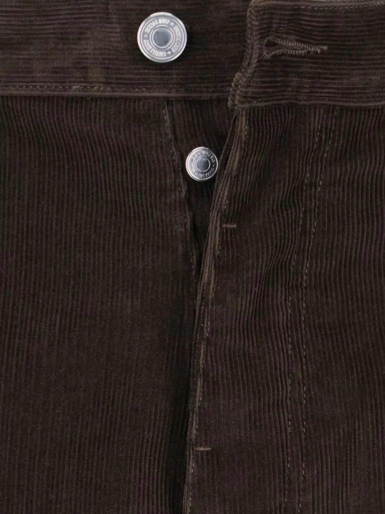Ami Paris Corduroy Straight Leg Trousers With Pockets