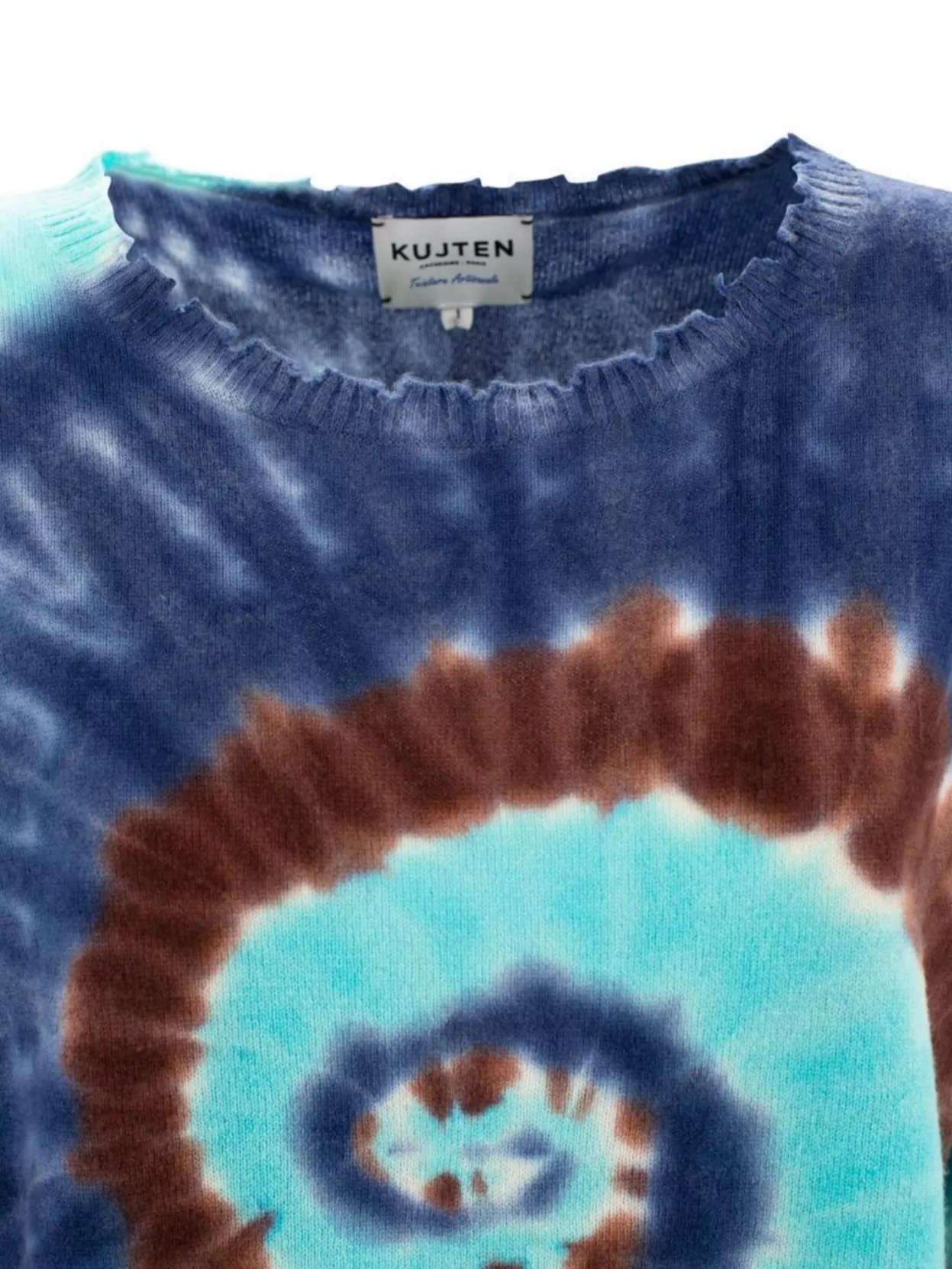 Kujten Crew-Neck Cashmere Jumper With Tie & Dye