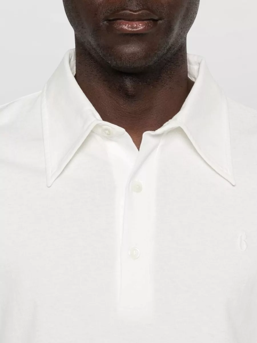 Mm6 Maison Margiela Cotton Short-Sleeve Polo Shirt
