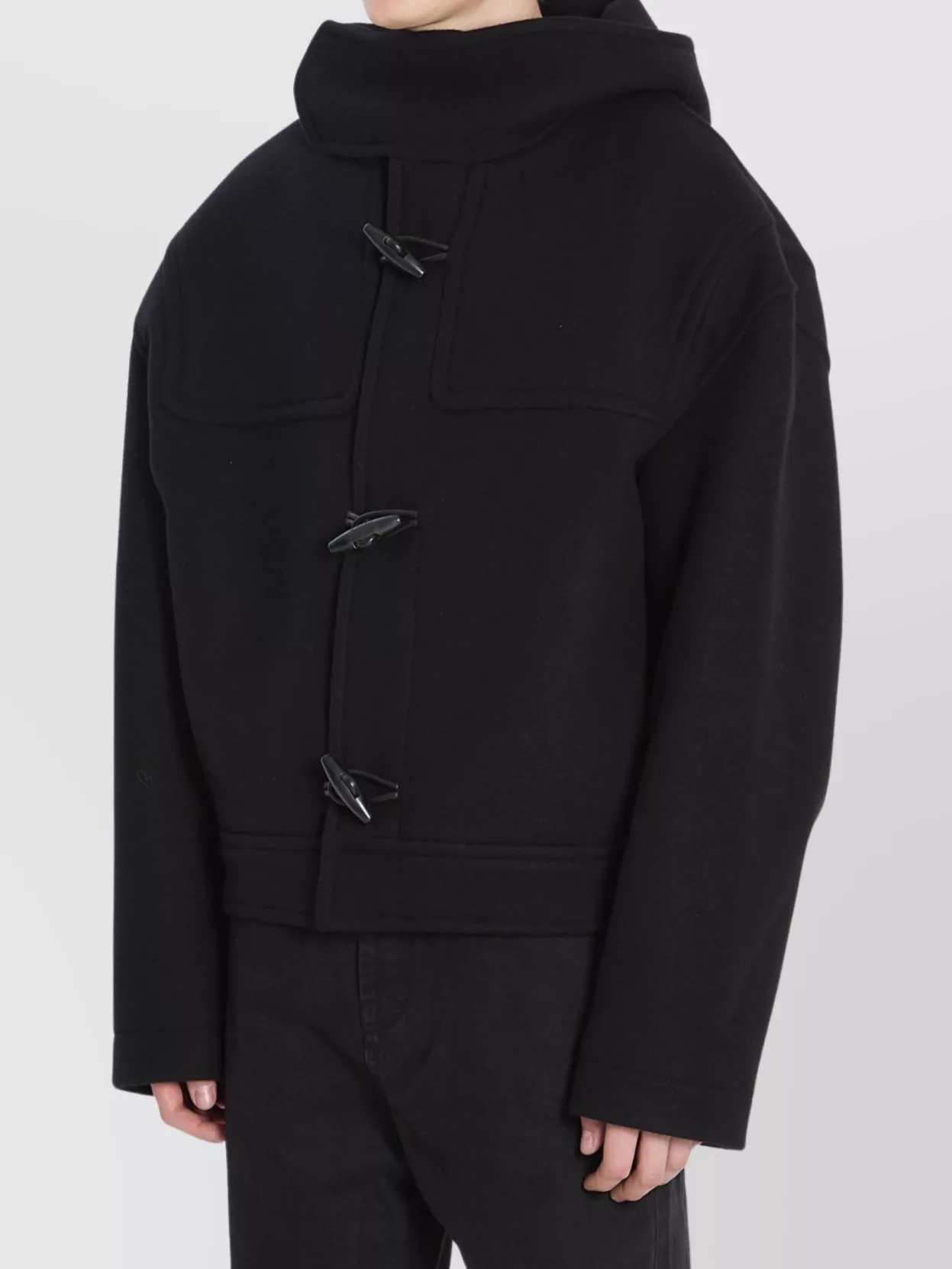 Jacquemus Oversized Hooded Wool Coat