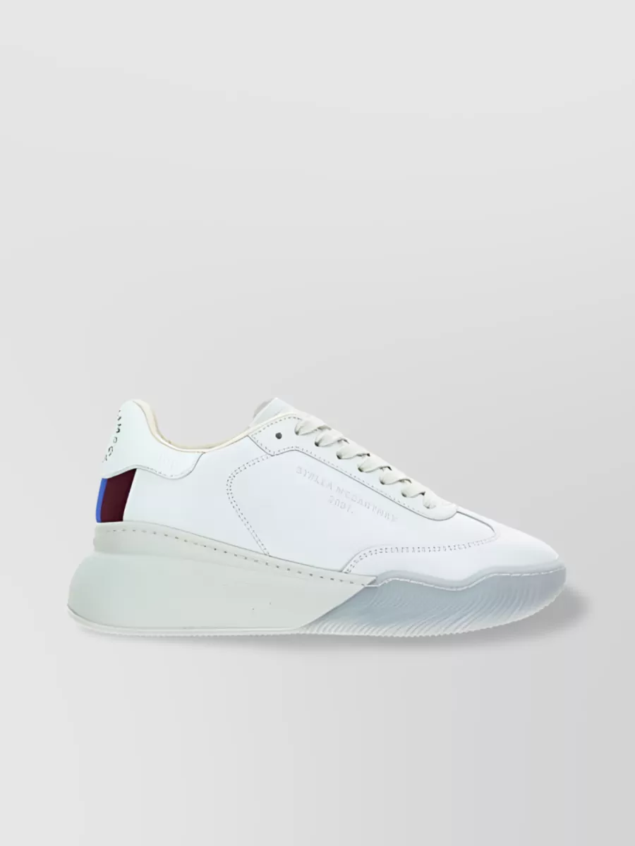 Shop Stella Mccartney Logo-printed Low-top Sneakers With Side Detail In White
