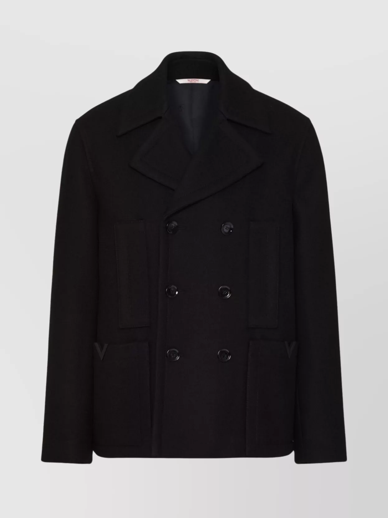 Shop Valentino Classic Wool Blend Jacket In Black