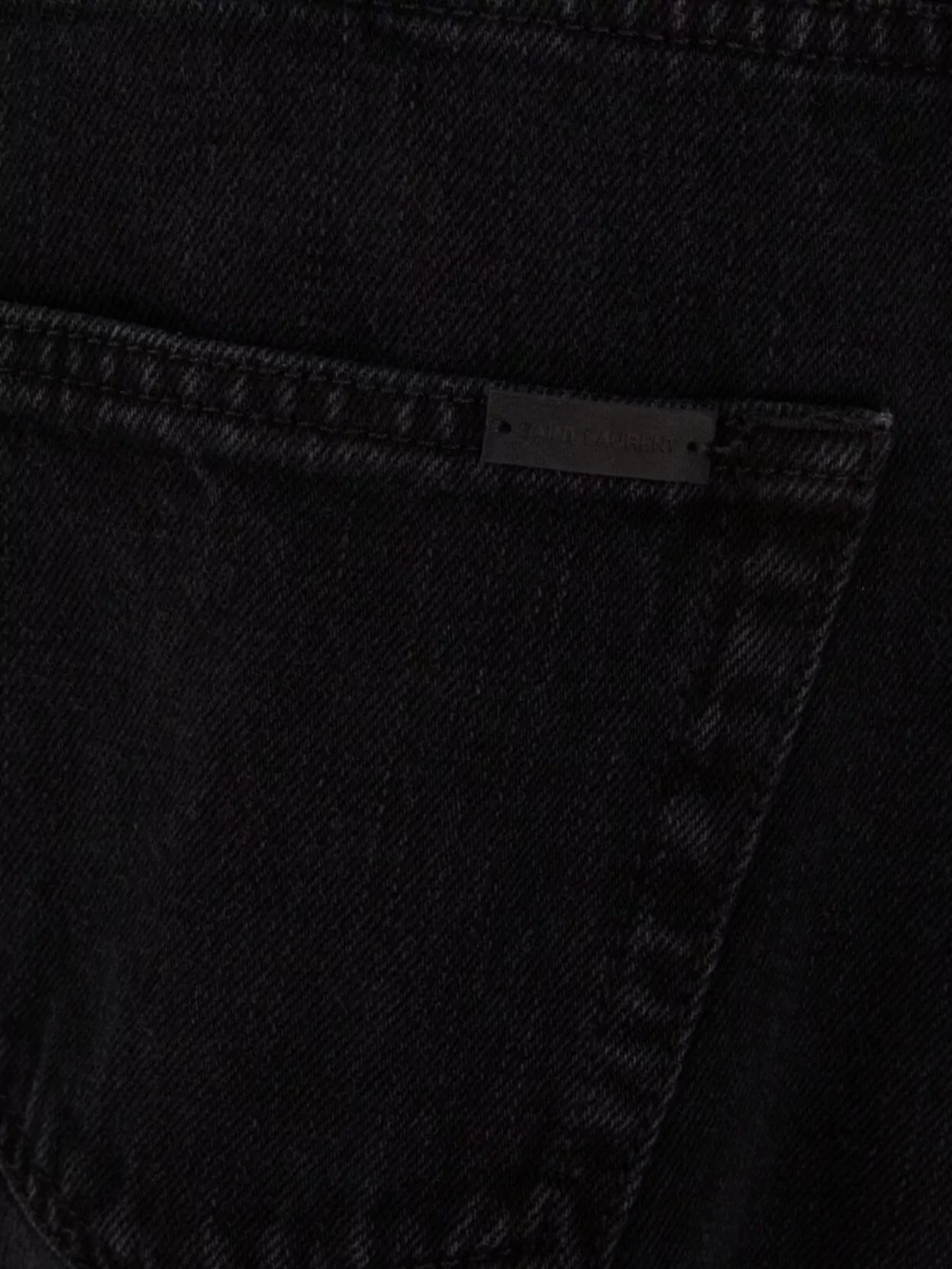 Saint Laurent Denim Jeans With Back Pockets And Belt Loops In Black