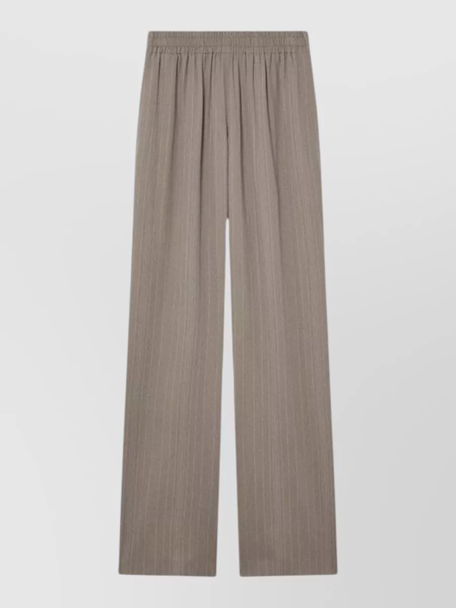 Golden Goose Pinstripe Wide-Leg Trousers