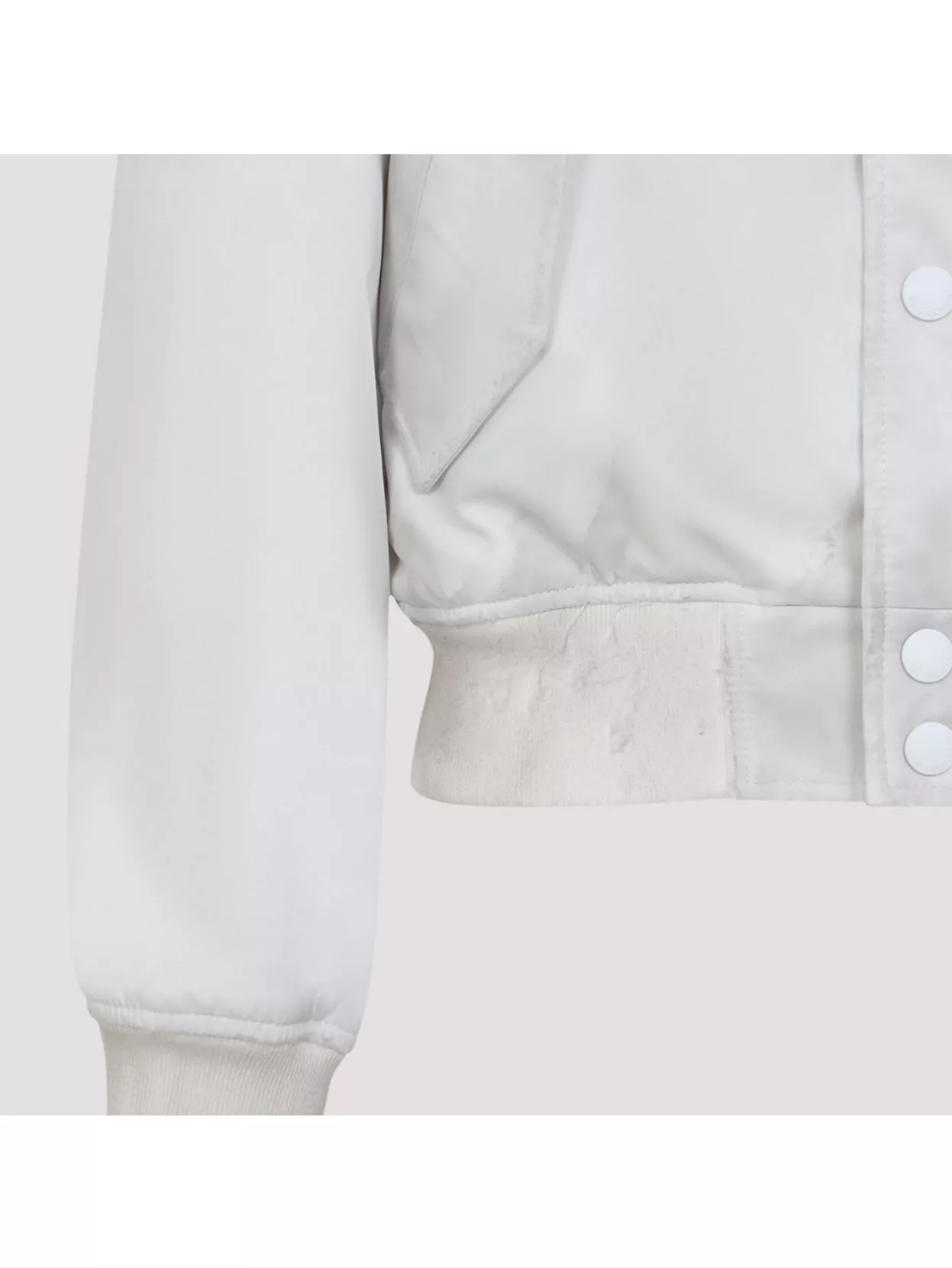 Balenciaga Shrunken Varsity Jacket Ribbed Cuffs