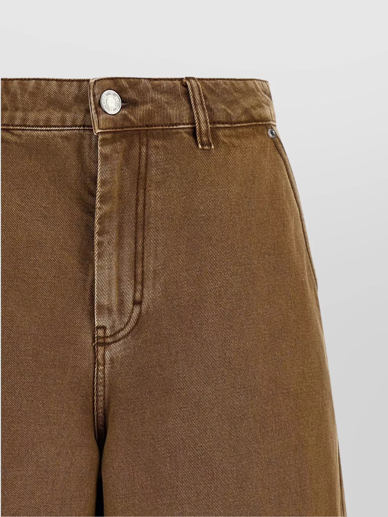Ami Alexandre Mattiussi Casual Denim Bermuda Shorts Featuring Pockets In Gold