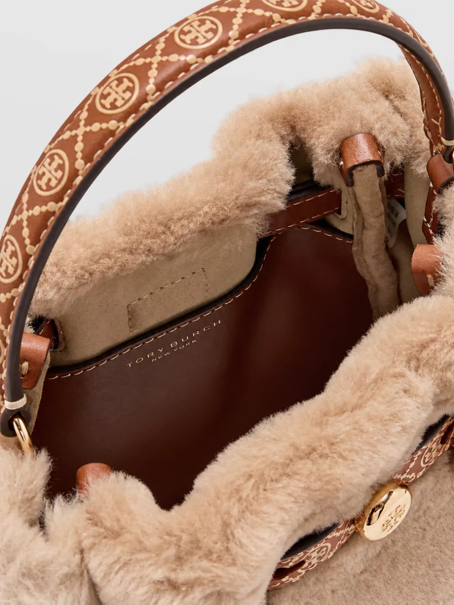 Tory Burch Mini Bucket Lamb Fur Bucket Bag