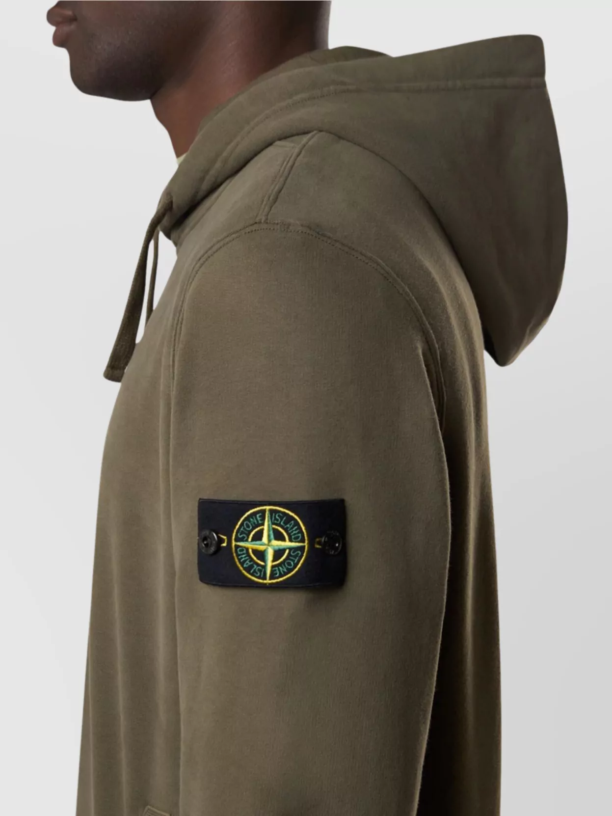 Stone Island Brushed Organic Cotton Fleece Hoodie