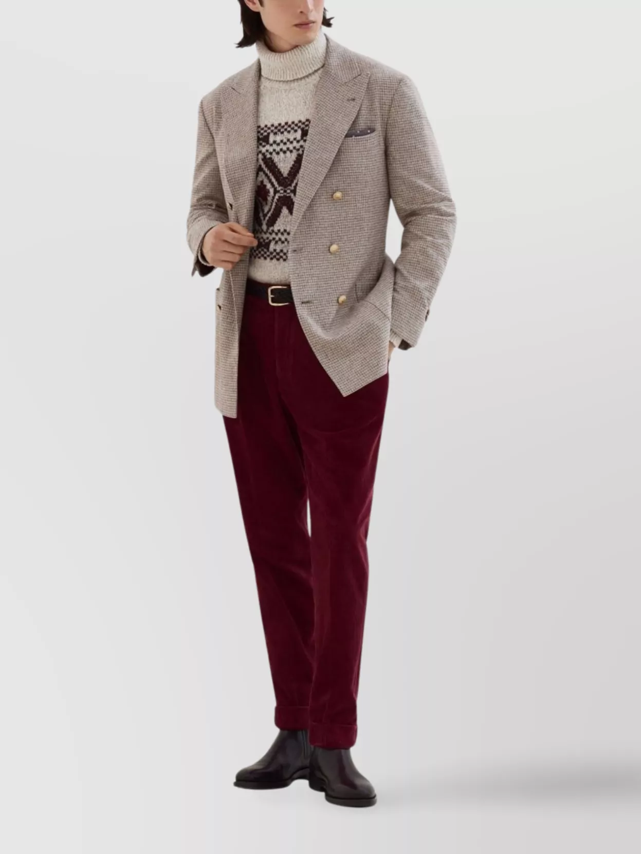 Brunello Cucinelli Wool And Silk Double-Breasted Jacket