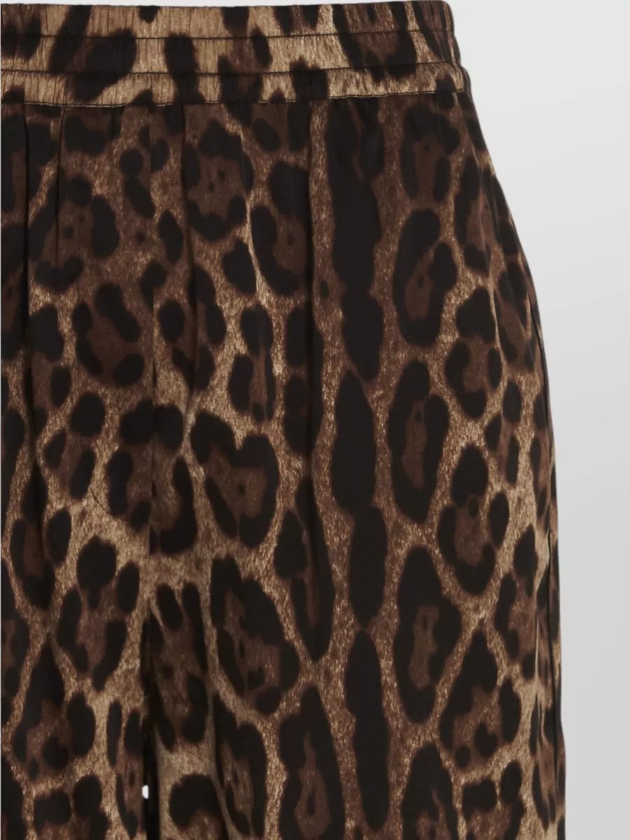 Dolce&Gabbana Knee Length Animal Print Pleated Shorts