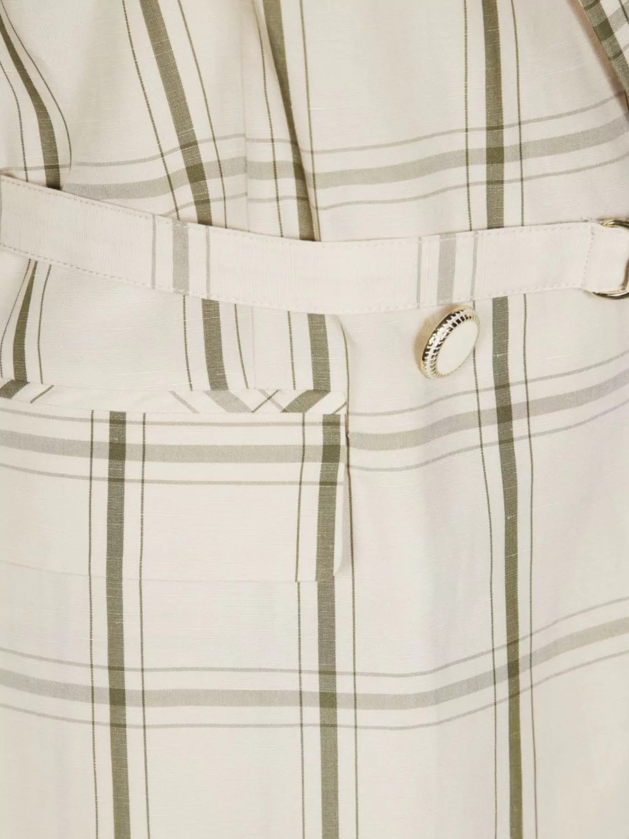 Liu Jo Waist Belted Lapel Plaid Sleeveless Top