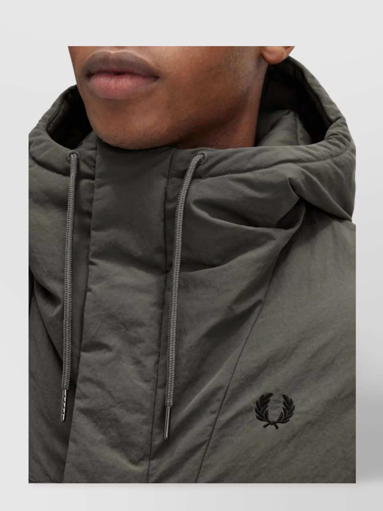 Fred Perry Padded Jacket With Hood And Drawstrings