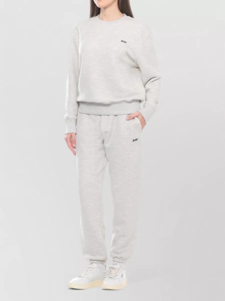 Autry Ribbed Trim Cotton Sweatshirt