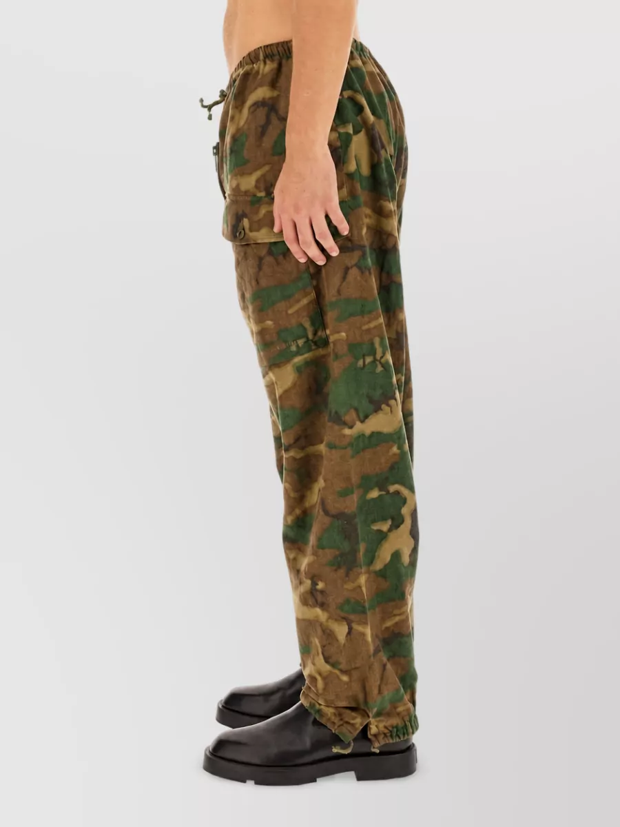 Givenchy Camouflage Cotton Loose Fit Trousers