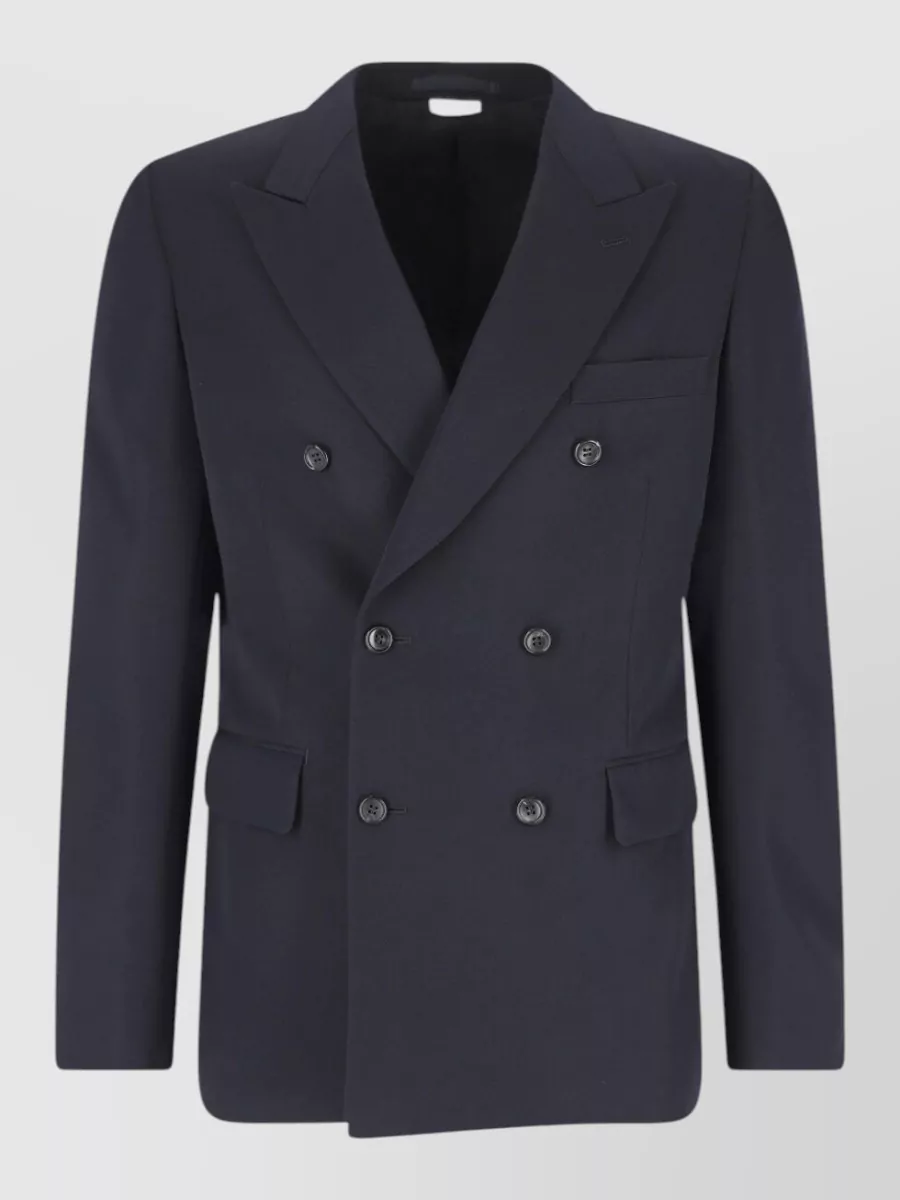 Comme Des Garçons Double Breasted Blazer Notch Lapel Design In Metallic