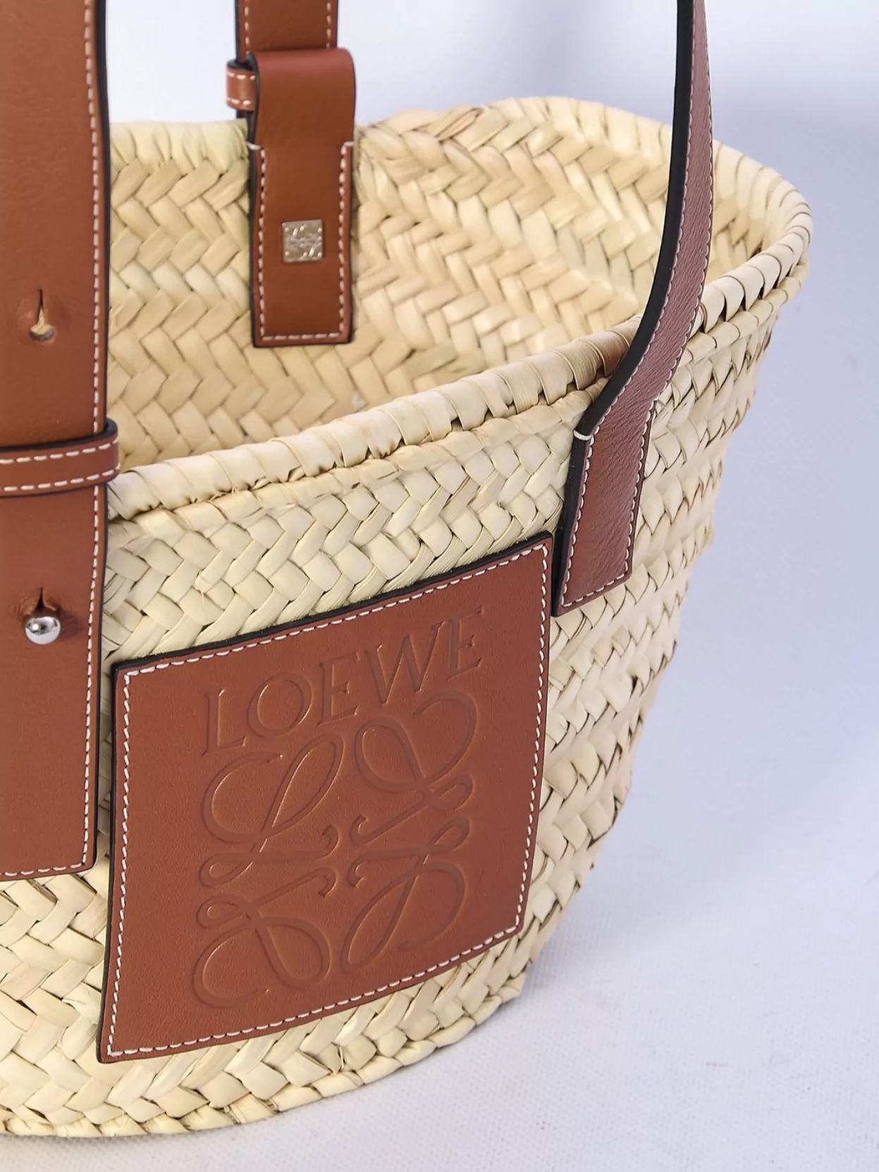 Loewe Woven Palm Leaf Small Tote Bag