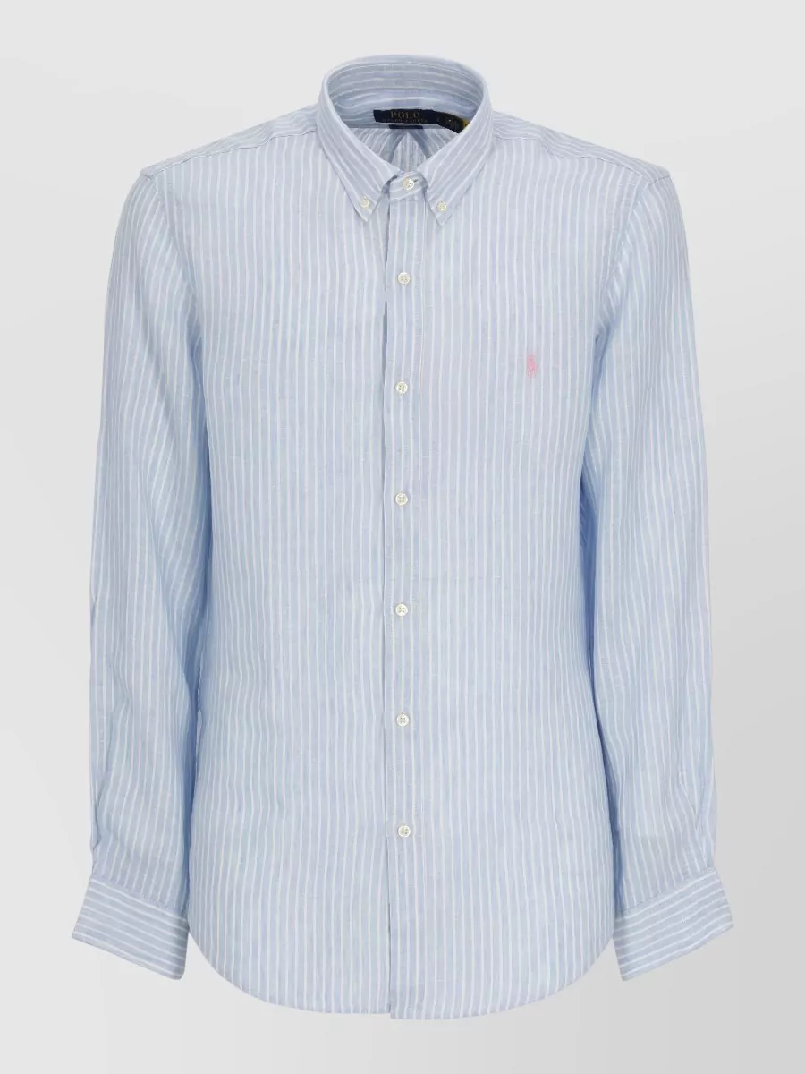 Ralph Lauren Striped Linen Long-Sleeve Shirt