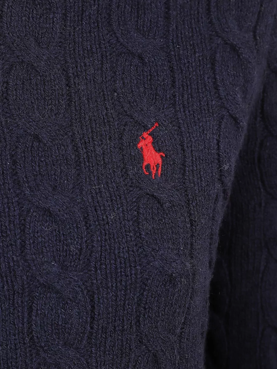 Polo Ralph Lauren Wool Cashmere Cable Knit Turtleneck Sweater