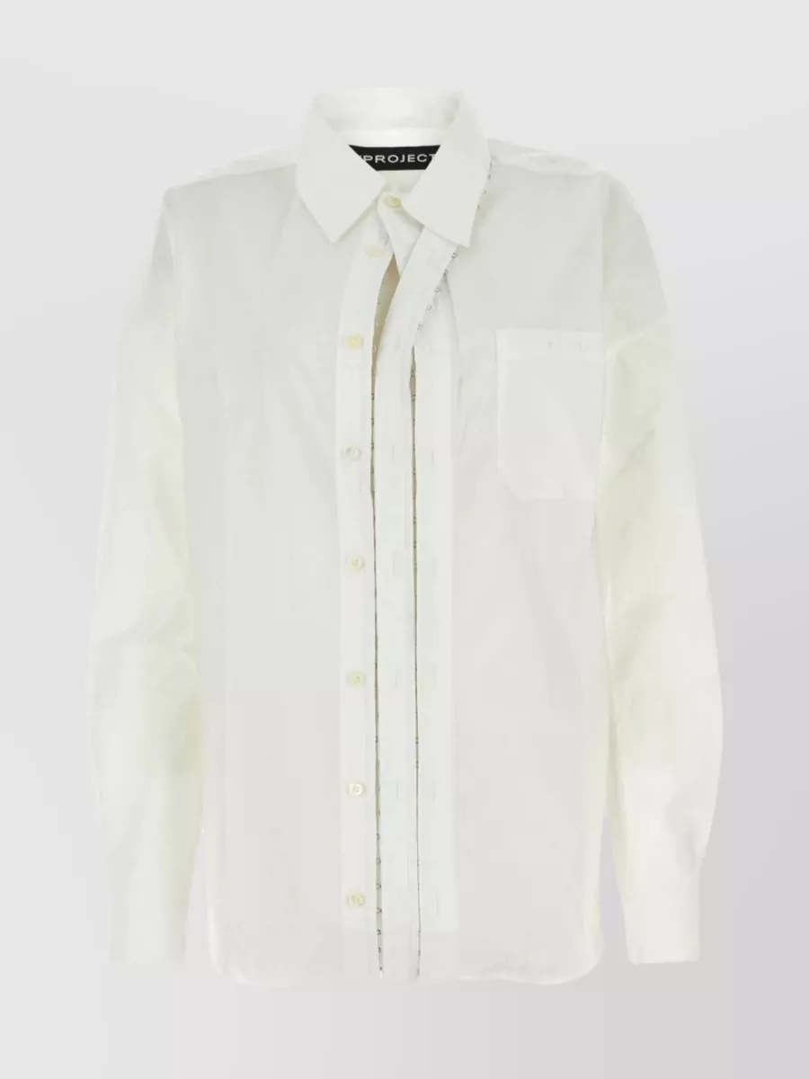 Shop Y/project Poplin Shirt: Unique Adjustable Buttons In White