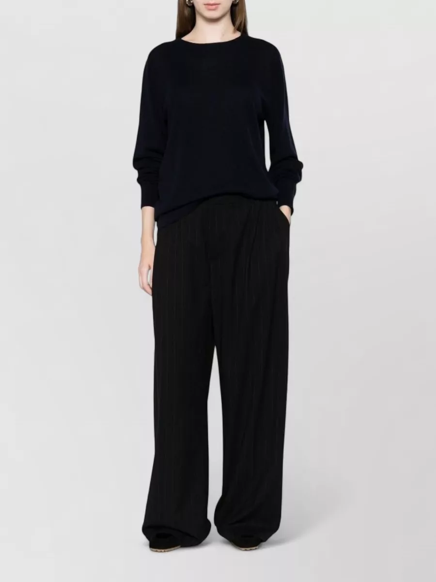 Extreme Cashmere Wool And Cashmere Ribbed Crew Neck Sweater
