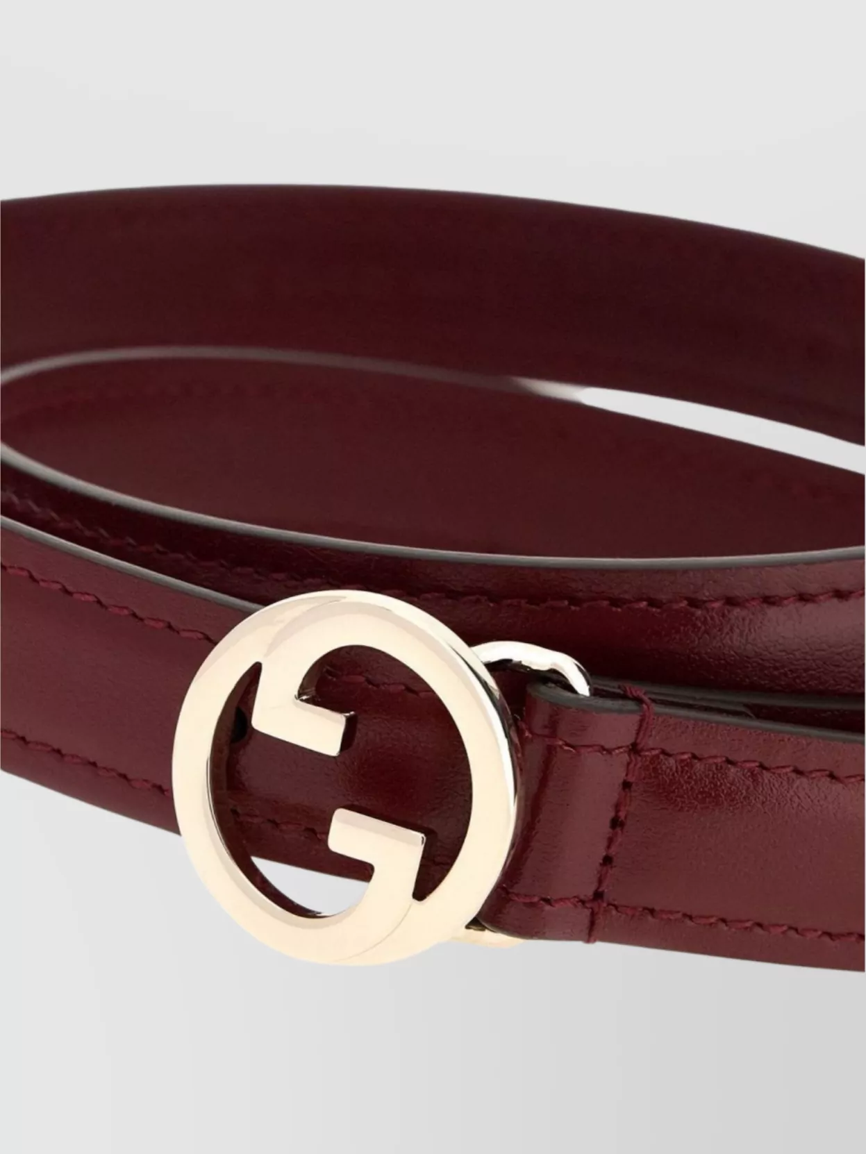 Gucci Leather Belt In Burgundy