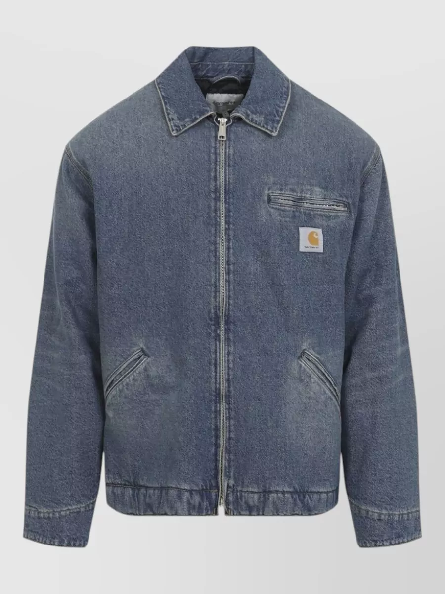 Carhartt Wip Detroit Denim Jacket Point Collar Buttoned Cuffs