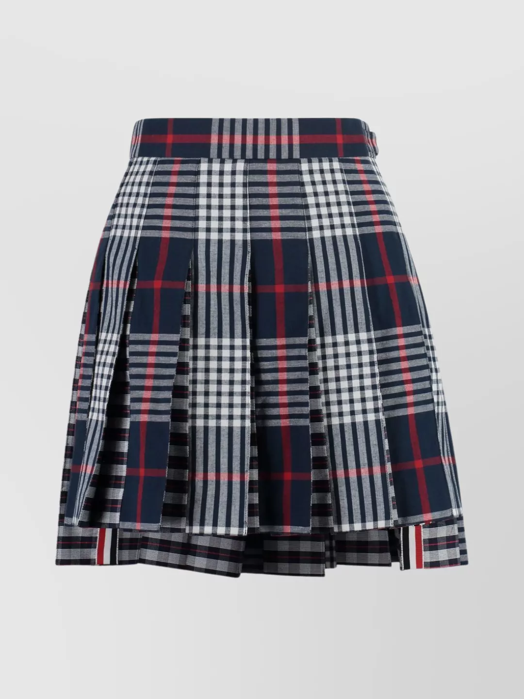 Thom Browne Mini Skirt With Pleated Design And Tricolor Detail