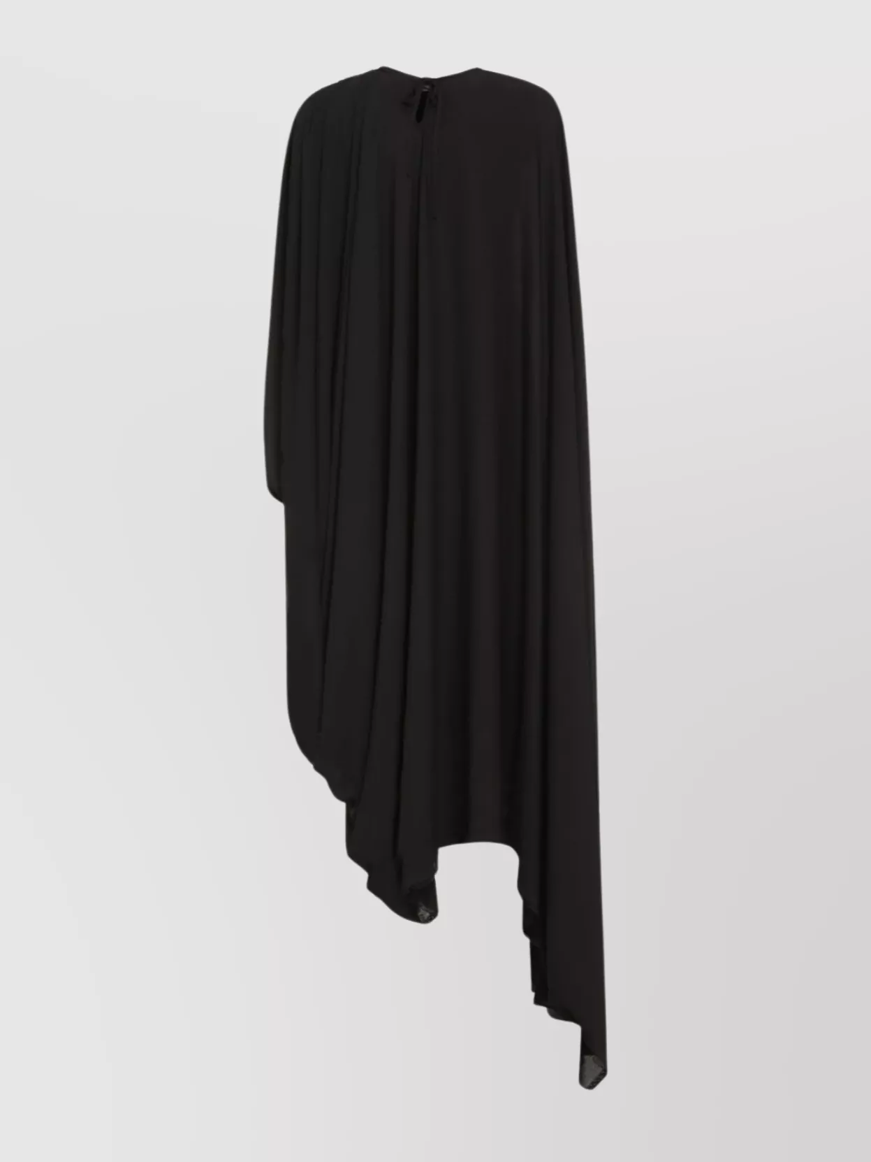 Balenciaga Draped Hem Crepe Dress