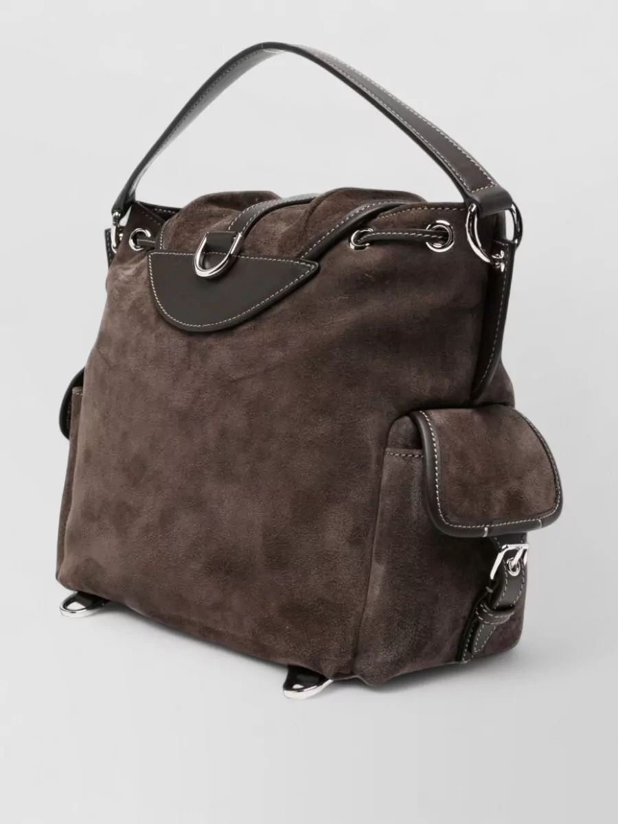 Tod's T Timeless Mini Suede Leather Backpack
