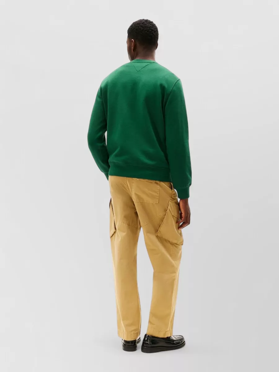 Tommy Hilfiger Long Sleeve Crew Neck Sweater With Ribbed Cuffs