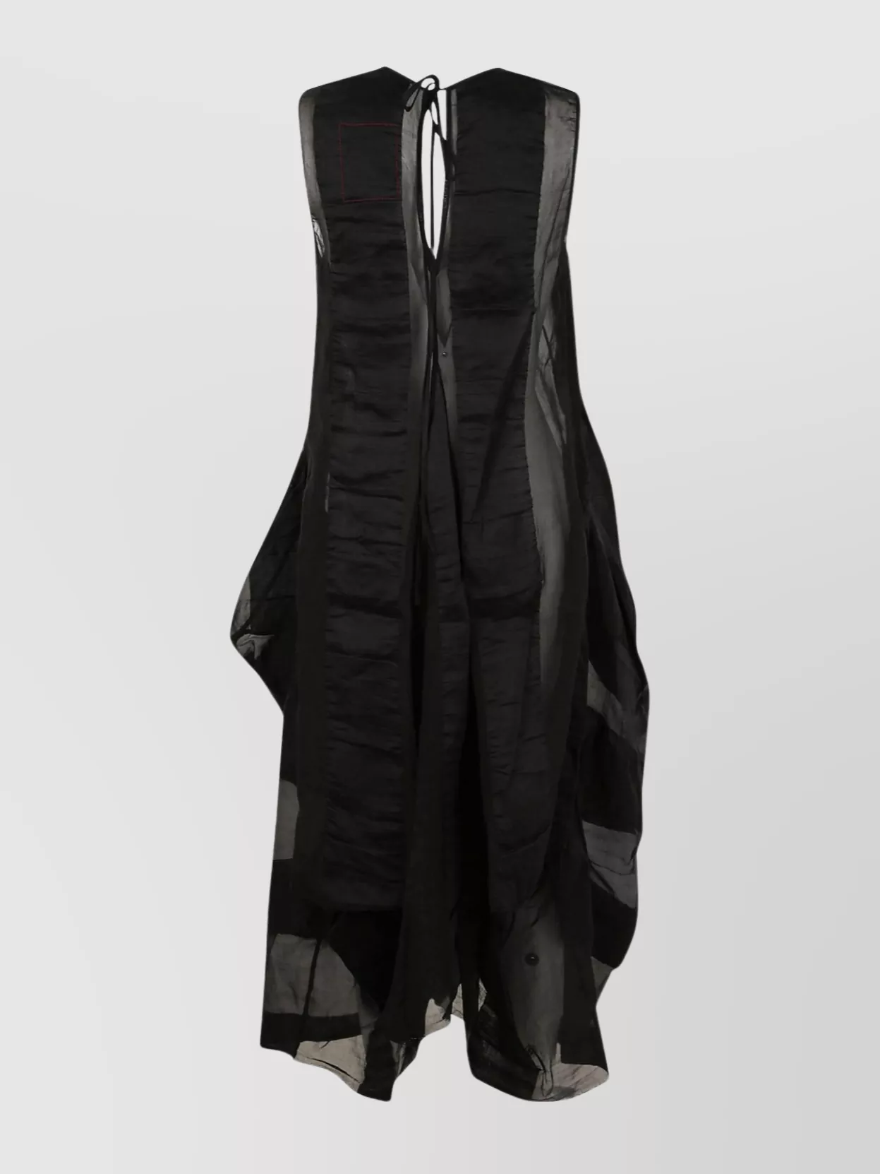 Uma Wang Layered Sheer Midi Dress With Back Tie