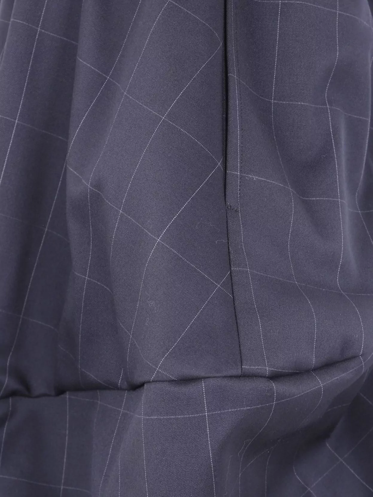 Comme Des Garçons Draped Checked Skirt Voluminous Shape
