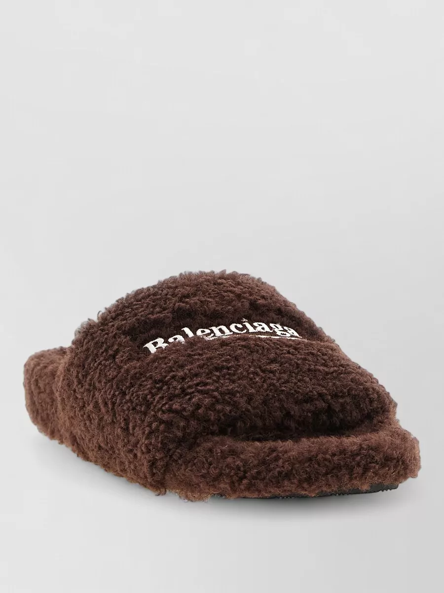 Balenciaga furry slippers