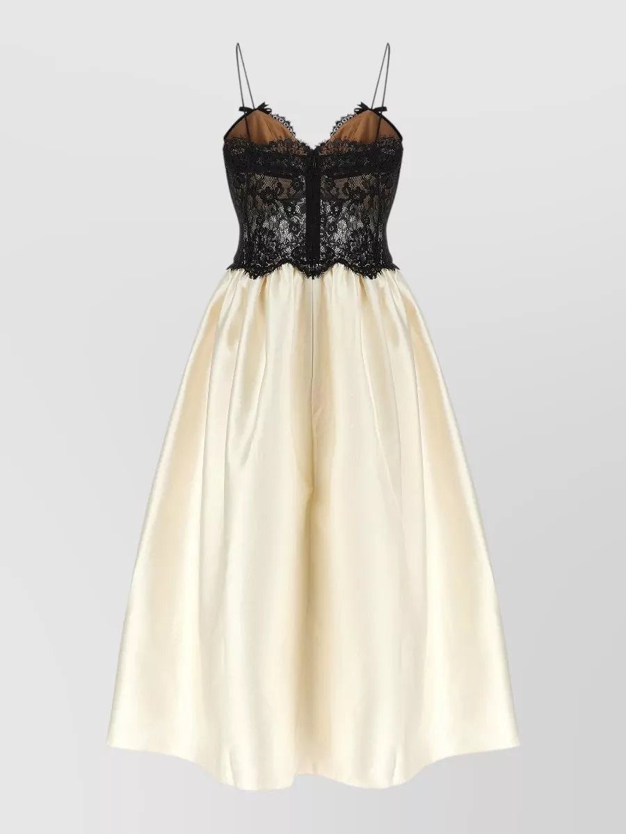 Self-Portrait Midi Lace Corset Dress