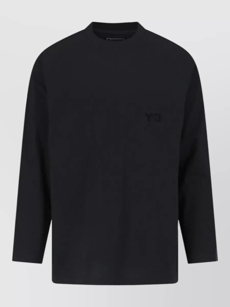 Y-3 cotton oversized long-sleeve crew-neck t-shirt