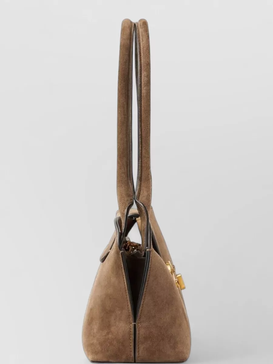 Versace Na Leather Shoulder Bag